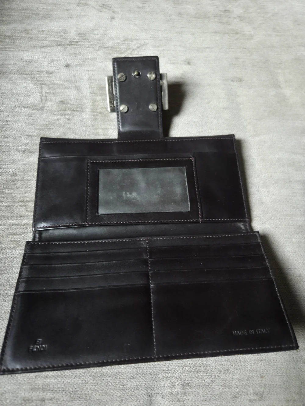 Fendi Zucca Canvas Continental Wallet - Brown/Black